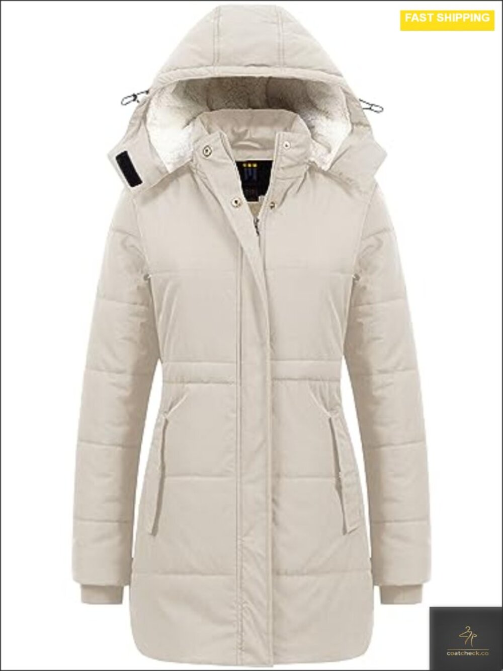 Women's Sherpa Lined Puffer Coat Long Winter Parka Removable Hood